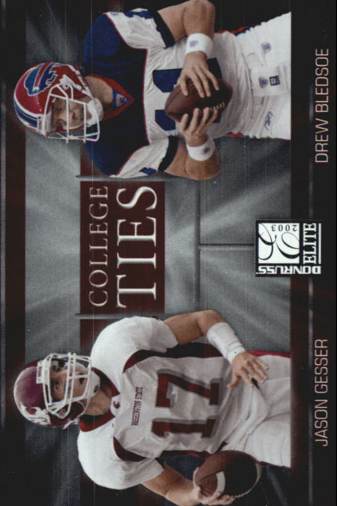 2003 Donruss Elite College Ties #CT5 Drew Bledsoe/Jason Gesser