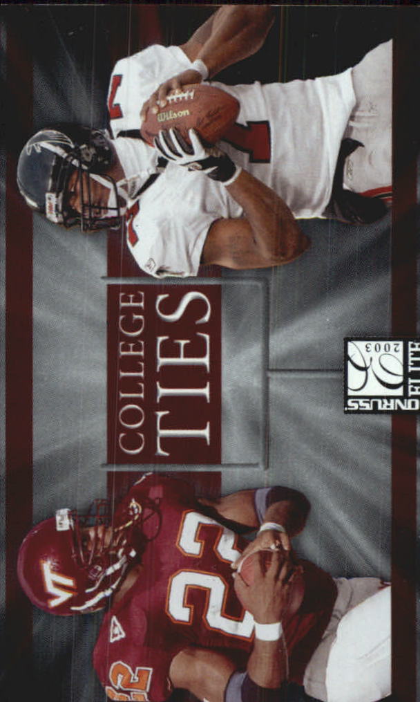 2003 Donruss Elite College Ties #CT7 Michael Vick/LeeSuggs