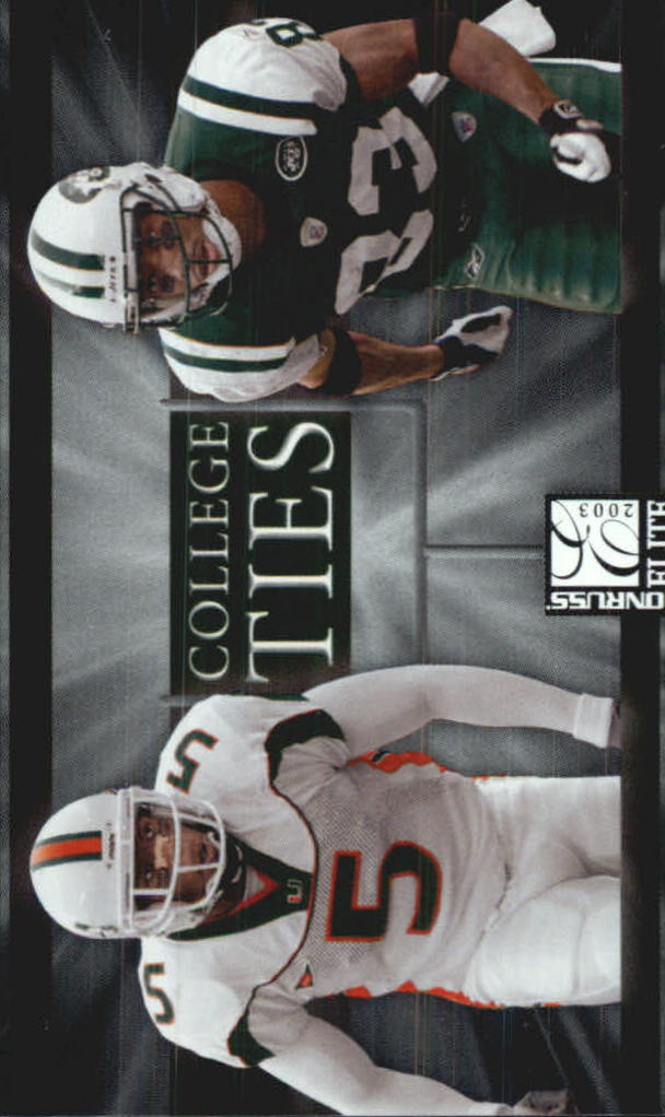2003 Donruss Elite College Ties #CT11 Santana Moss/Andre Johnson