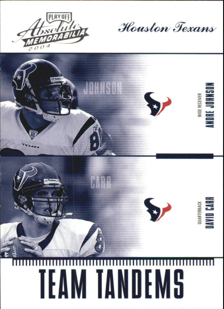 2004 Absolute Memorabilia Team Tandems #TAN9 Andre Johnson/David Carr