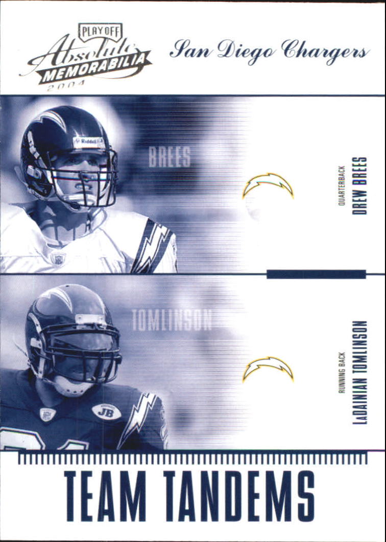 2004 Absolute Memorabilia Team Tandems #TAN21 Drew Brees/LaDainian Tomlinson