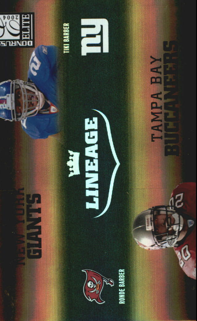 2004 Donruss Elite Lineage #L2 Ronde Barber/Tiki Barber