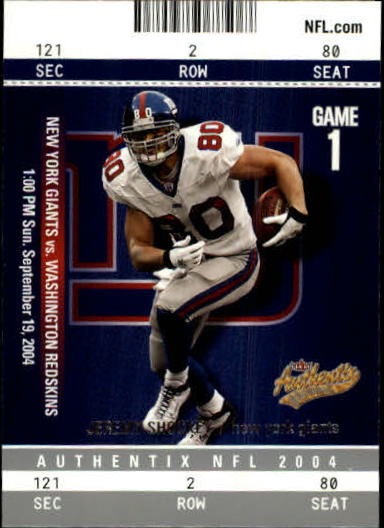 2004 Fleer Authentix #19 Jeremy Shockey