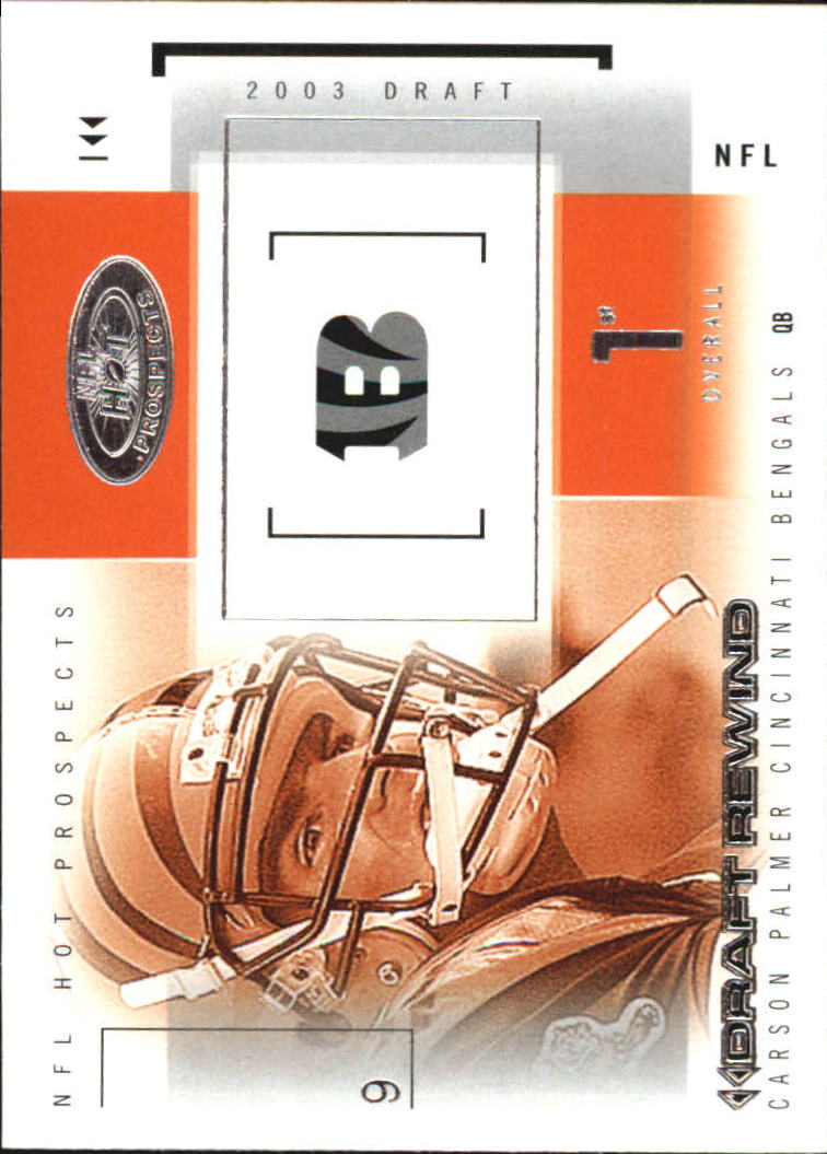 2004 Hot Prospects Draft Rewind #6DR Carson Palmer