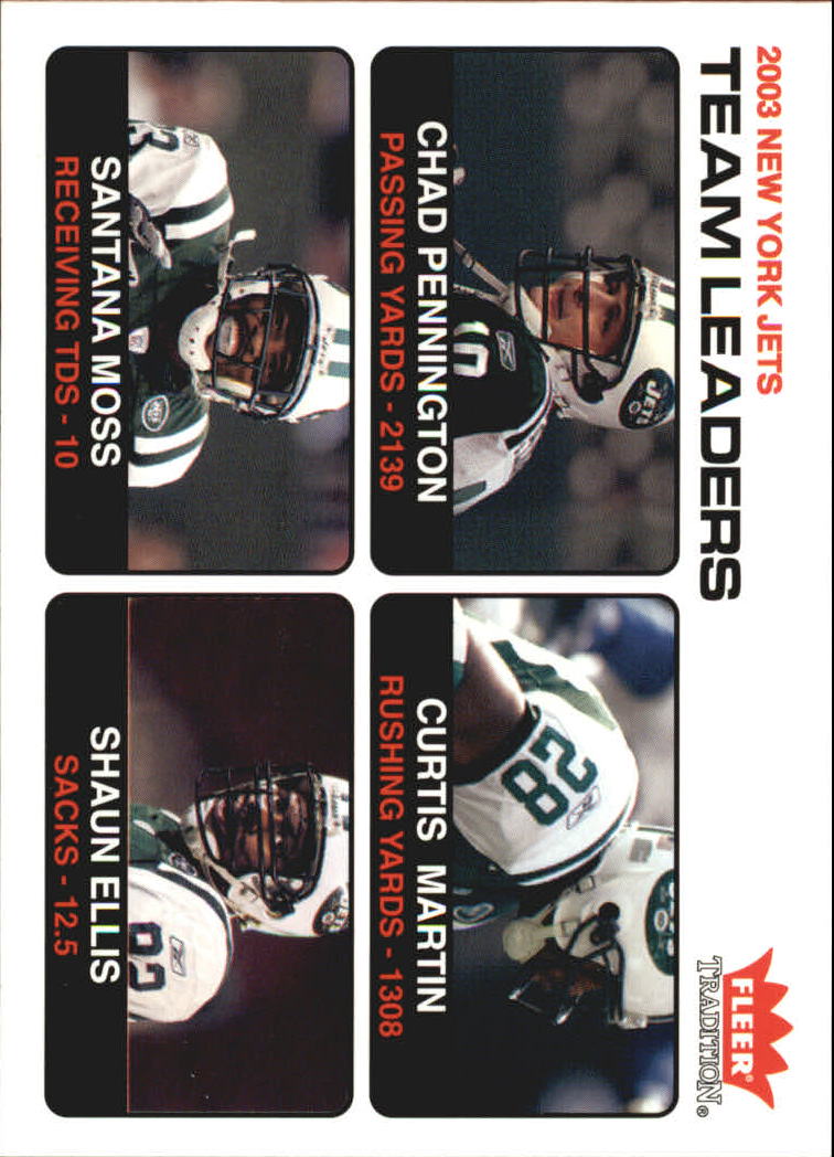 2004 Fleer Tradition #4 Chad Pennington TL/Curtis Martin/Santana Moss/Shaun Ellis