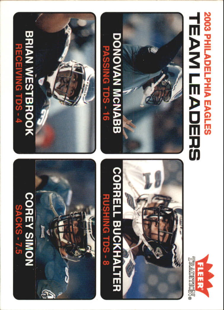 2004 Fleer Tradition #17 Donovan McNabb TL/Correll Buckhalter/Brian Westbrook/Corey Simon