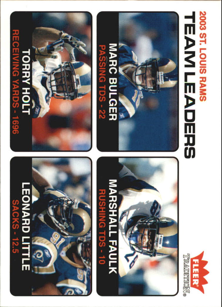 2004 Fleer Tradition #26 Marc Bulger TL/Marshall Faulk/Torry Holt/Leonard Little
