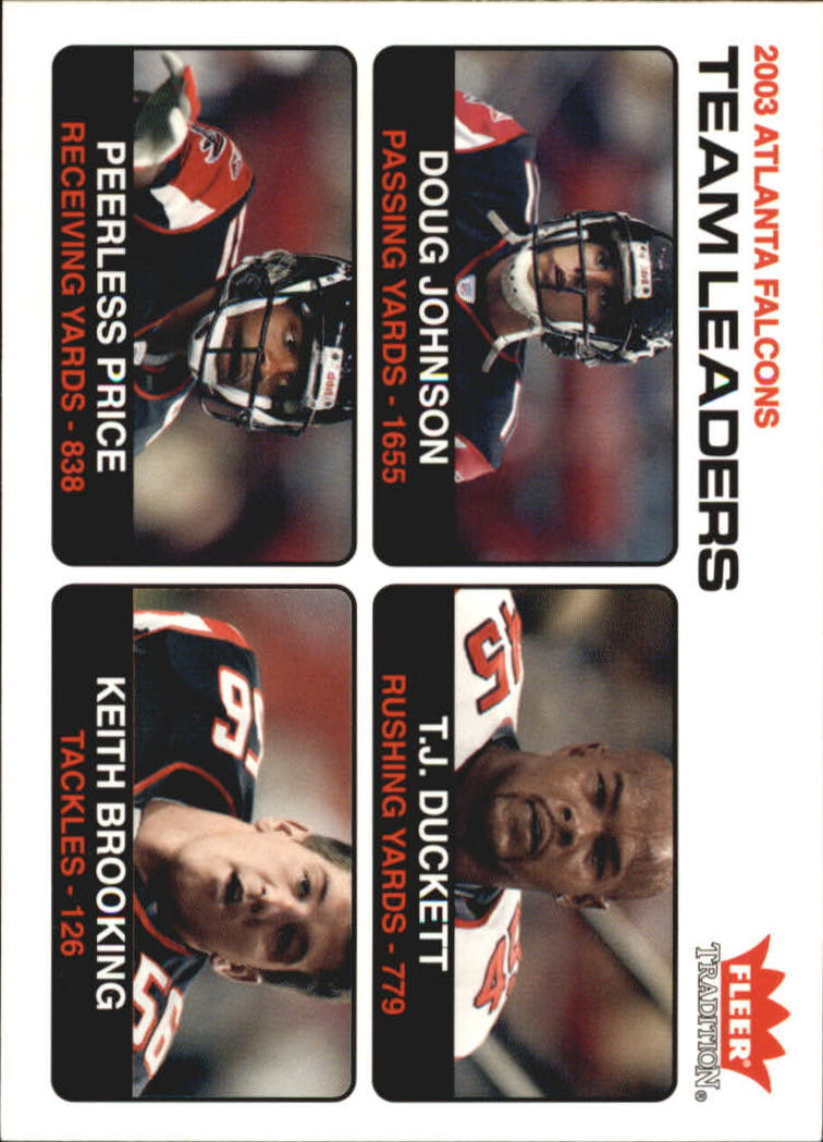 2004 Fleer Tradition #31 Doug Johnson TL/T.J. Duckett/Peerless Price/Keith Brooking