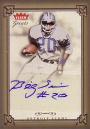 2004 Greats of the Game Gold Border Autographs #BS2 Billy Sims