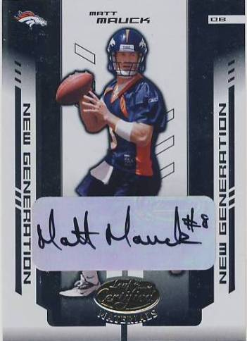 2004 Leaf Certified Materials #187 Matt Mauck AU RC