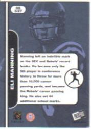2004 Press Pass SE Old School #OS3 Eli Manning back image