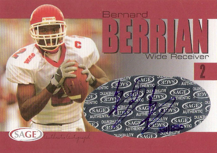 2004 SAGE Autographs Red #A2 Bernard Berrian/850