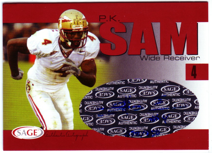 2004 SAGE Autographs Red #A37 P.K. Sam/850