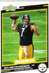 2004 Score #381 Ben Roethlisberger RC back image