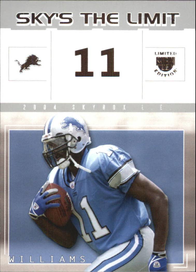 2004 SkyBox LE Sky's the Limit #15SL Roy Williams WR
