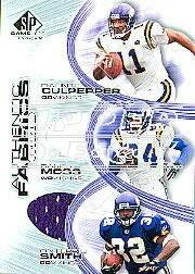 2004 SP Game Used Edition Authentic Fabric Triples #CMS Culpep/R.Moss/O.Smith