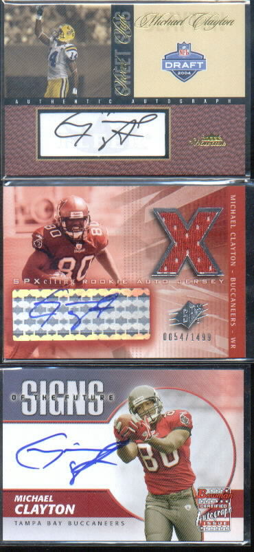 2004 SPx #208 Michael Clayton JSY AU RC