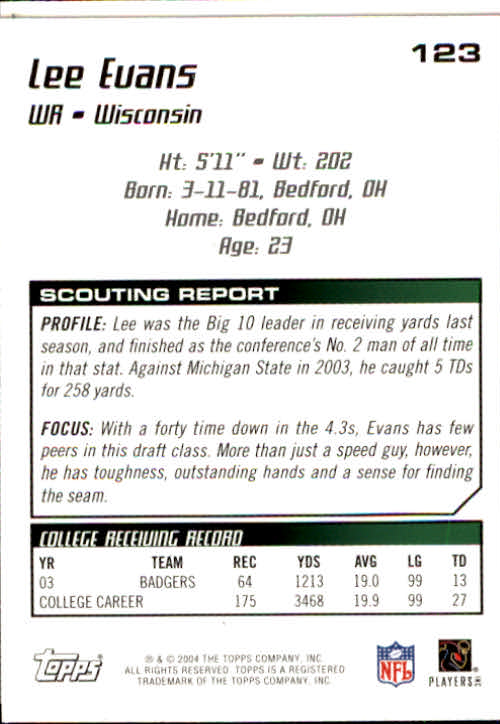 2004 Topps Draft Picks and Prospects #122 Jeff Smoker RC back image
