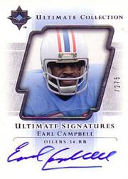 2004 Ultimate Collection Ultimate Signatures #USEC Earl Campbell/275
