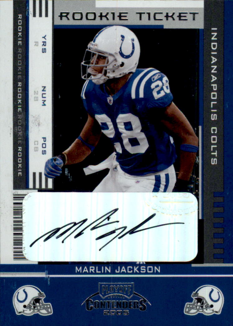 2005 Playoff Contenders #155 Marlin Jackson AU RC