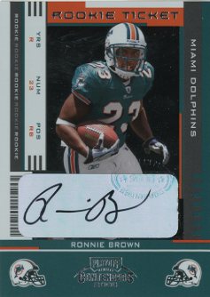 2005 Playoff Contenders #164 Ronnie Brown AU/550* RC