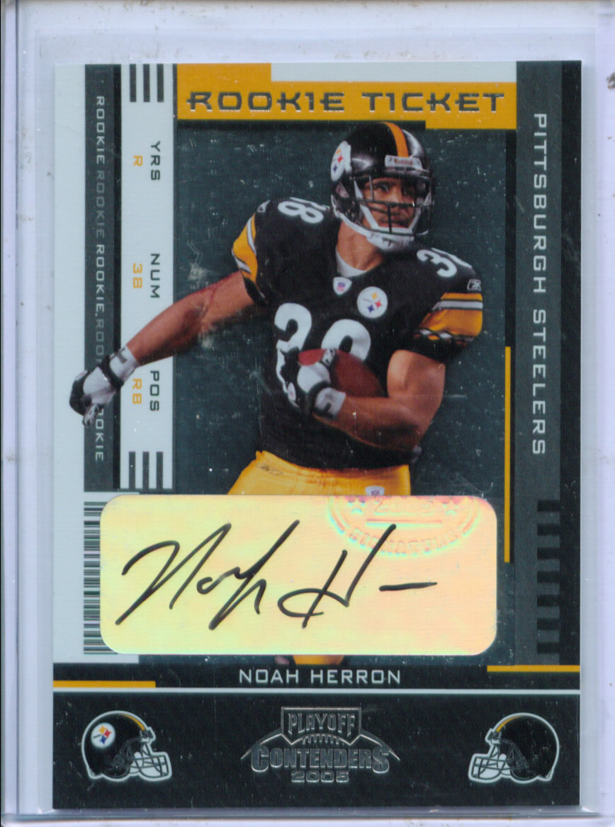 2005 Playoff Contenders #193 Noah Herron AU RC