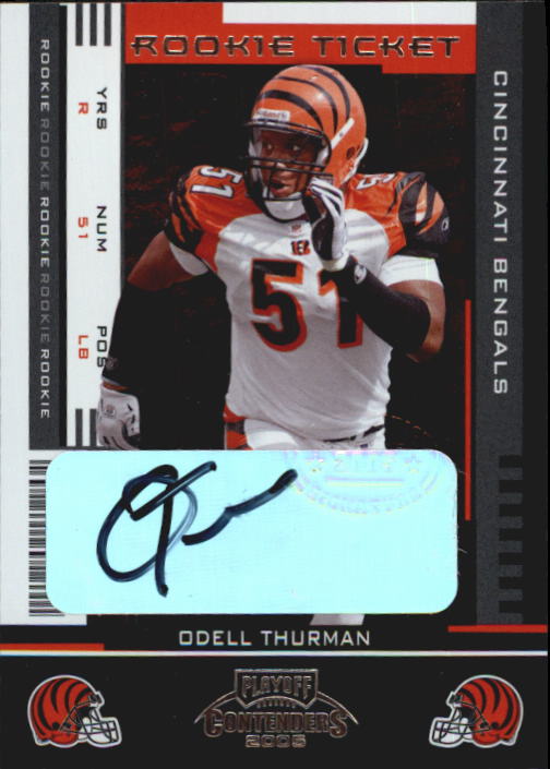 2005 Playoff Contenders #197 Odell Thurman AU RC