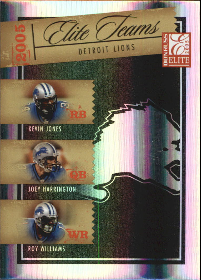 2005 Donruss Elite Elite Teams Silver #ET8 Kevin Jones/Joey Harrington/Roy Williams WR
