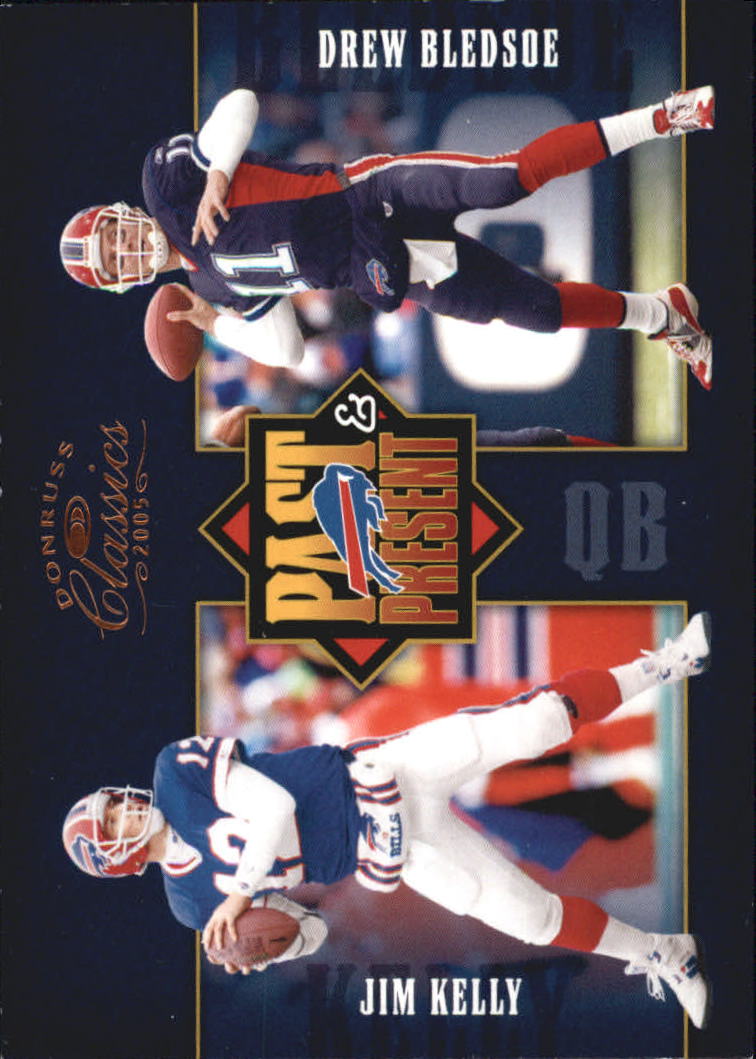 2005 Donruss Classics Past and Present Bronze #PP1 Jim Kelly/Drew Bledsoe