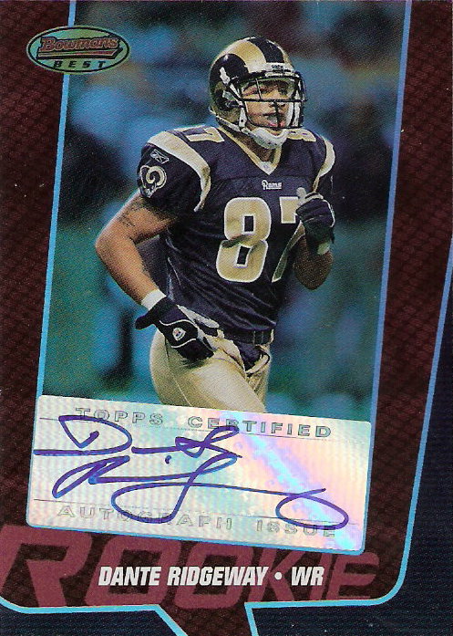 2005 Bowman's Best Red #140 Dante Ridgeway AU