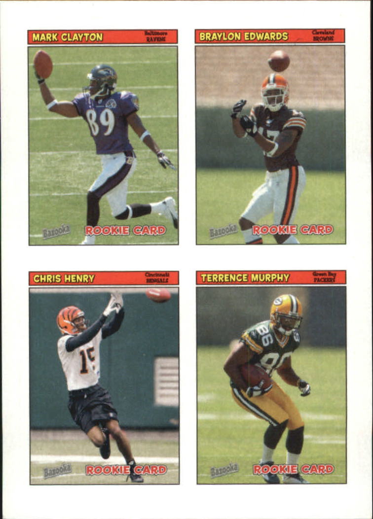 2005 Bazooka Stickers #55 Braylon Edwards/Chris Henry/Mark Clayton/Terrence Murphy