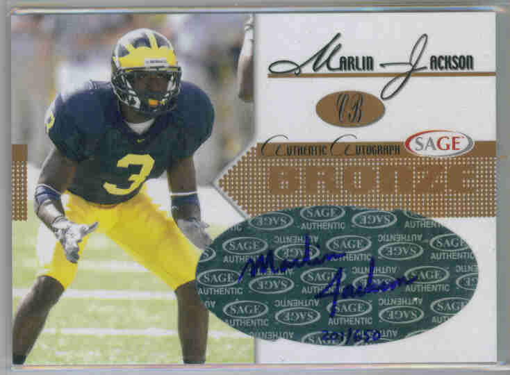 2005 SAGE Autographs Bronze #A22 Marlin Jackson/650