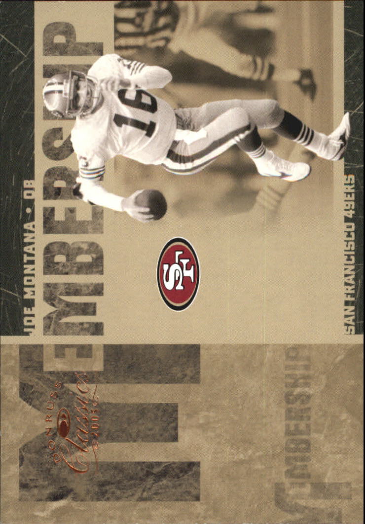 2005 Donruss Classics Membership Bronze #MS14 Joe Montana