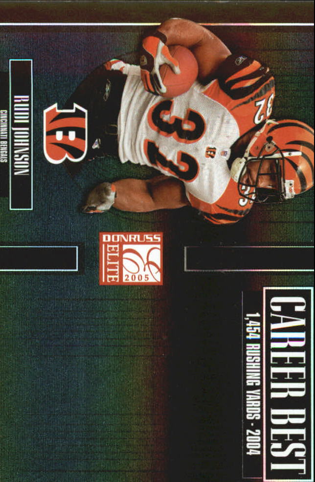 2005 Donruss Elite Career Best Black #CB40 Rudi Johnson