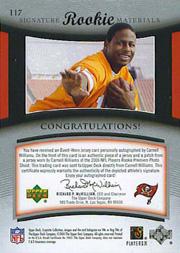 2005 Exquisite Collection #117 Cadillac Williams JSY AU/99 RC back image