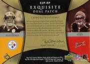 2005 Exquisite Collection Patch Duals #RP Roethlisberger/Palmer back image