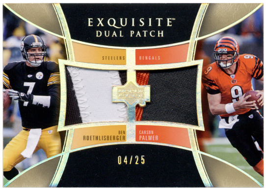 2005 Exquisite Collection Patch Duals #RP Roethlisberger/Palmer front image