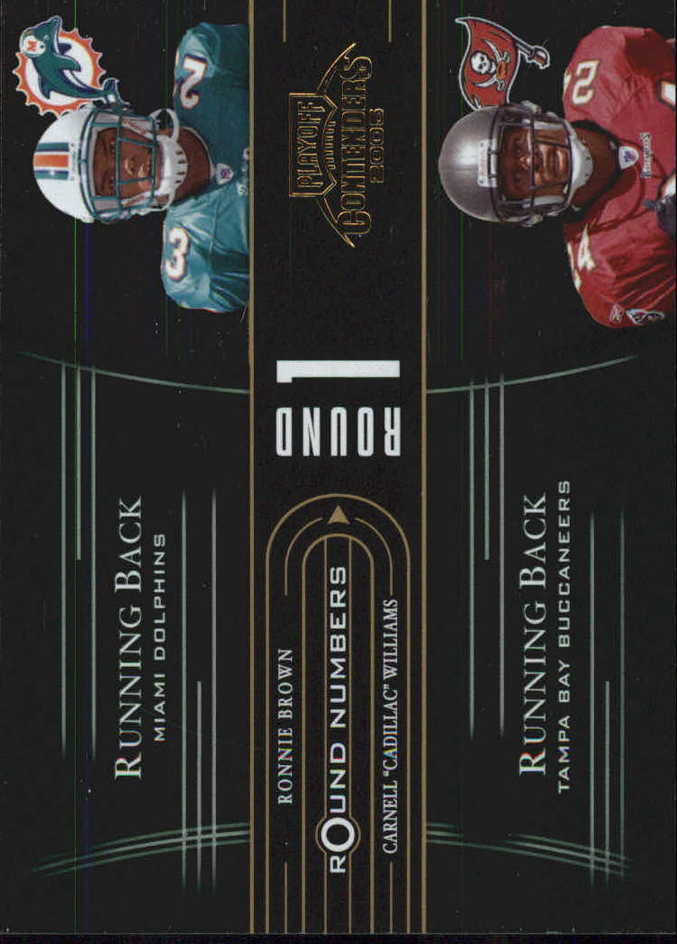 2005 Playoff Contenders Round Numbers Green #RN3 Ronnie Brown/Cadillac Williams