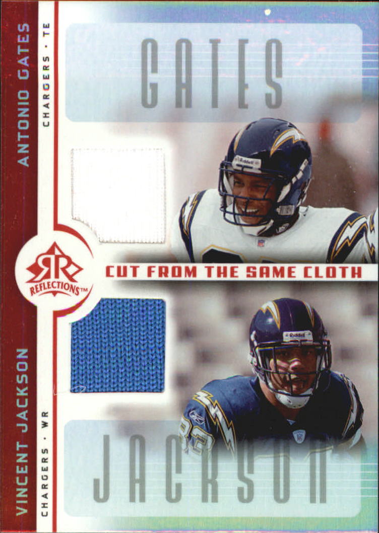 2005 Reflections Cut From the Same Cloth Red #CCGJ Antonio Gates/Vincent Jackson