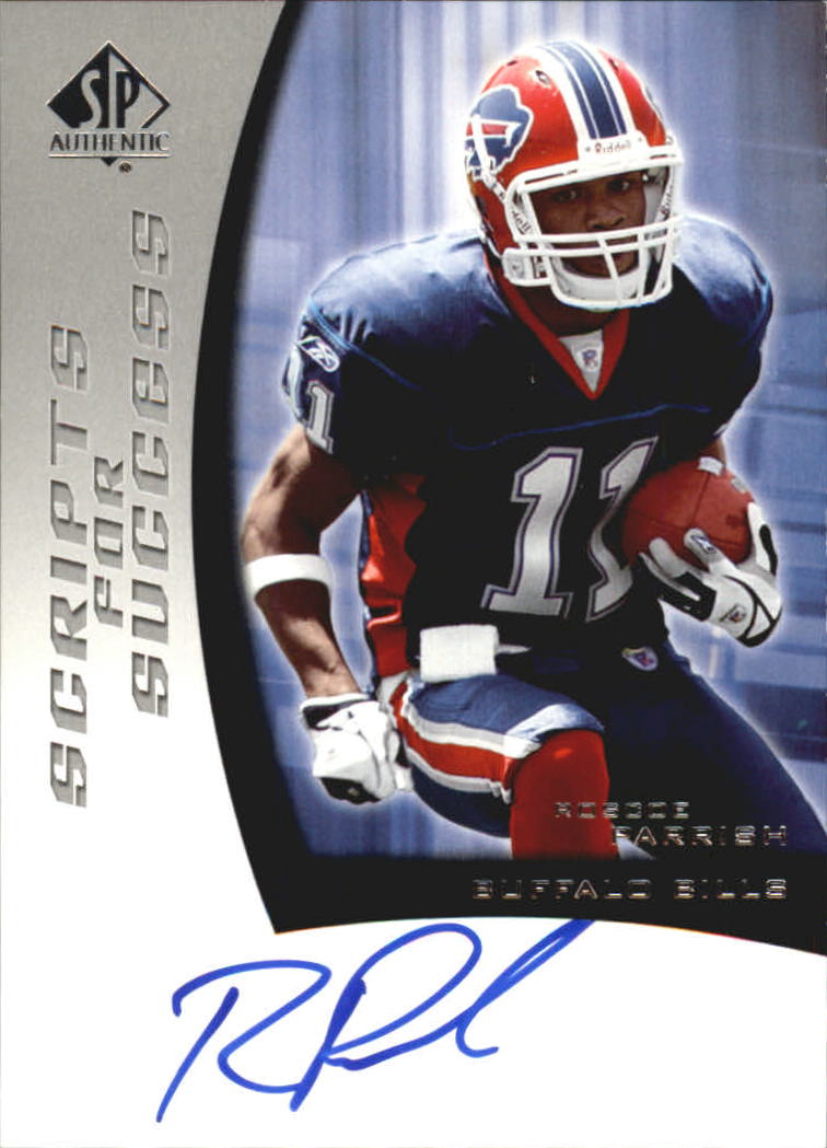 2005 SP Authentic Scripts for Success Autographs #SSRP Roscoe Parrish