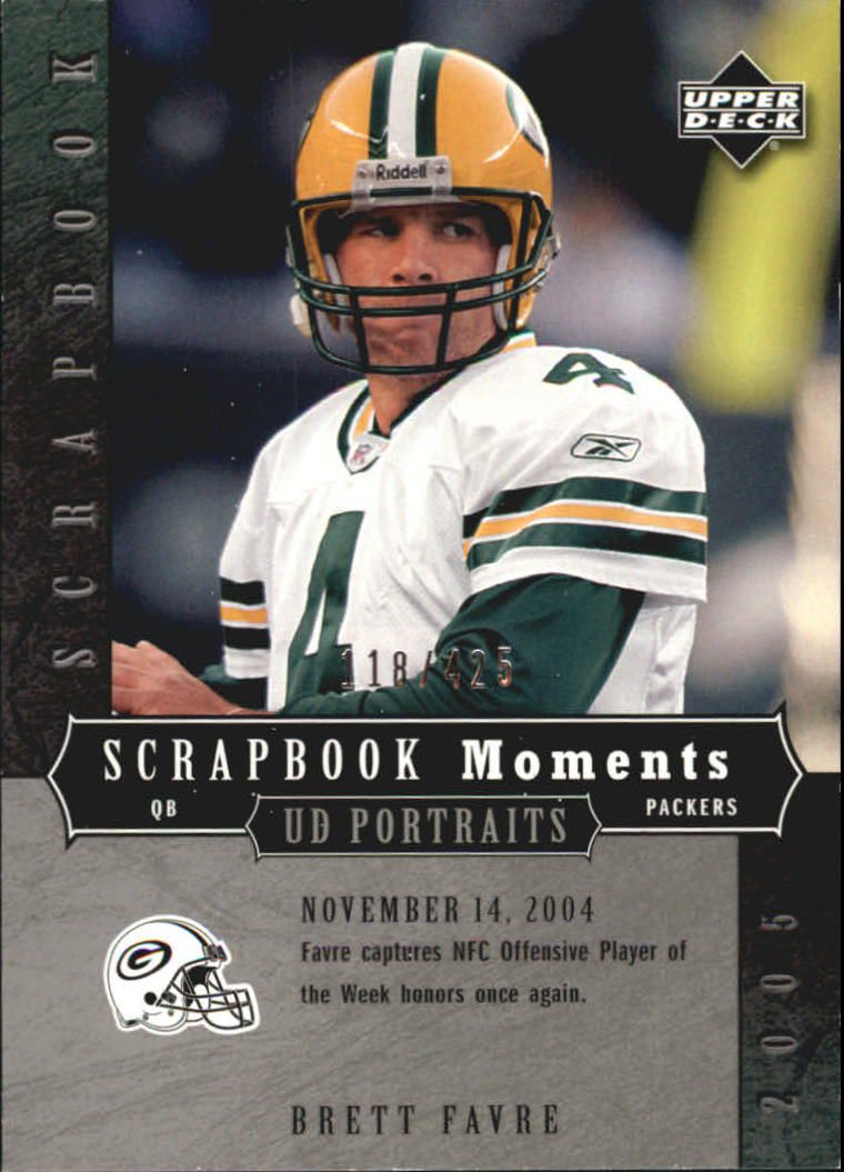 2005 UD Portraits Scrapbook Moments #11 Brett Favre