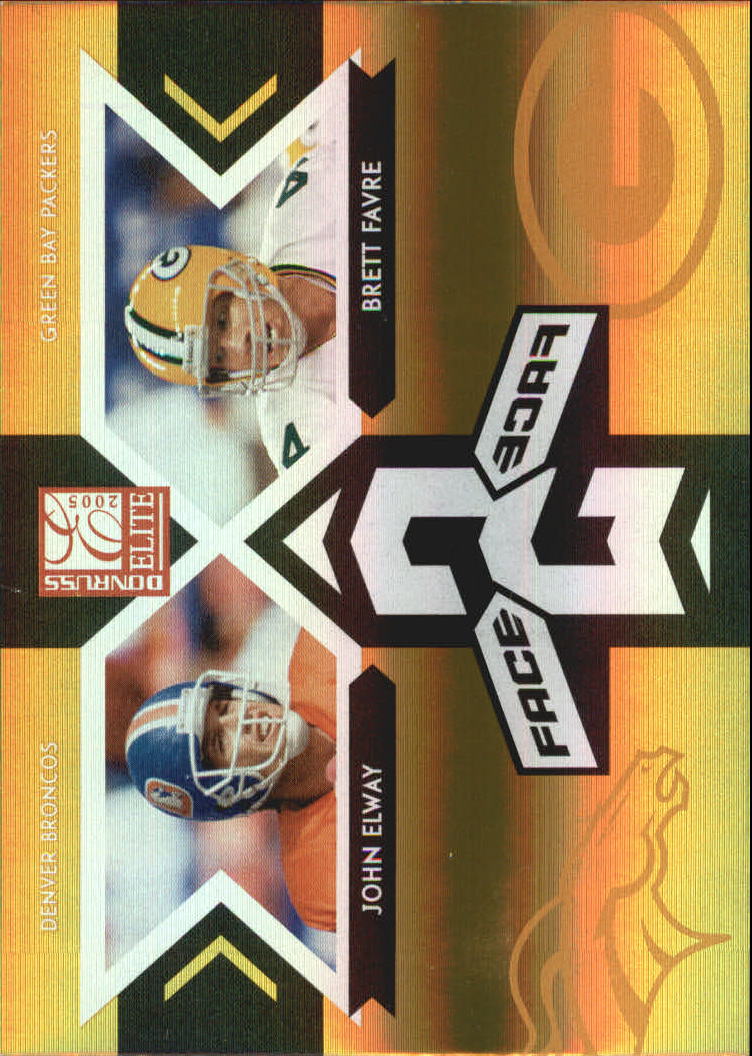 2005 Donruss Elite Face 2 Face Gold #CB5 John Elway/Brett Favre