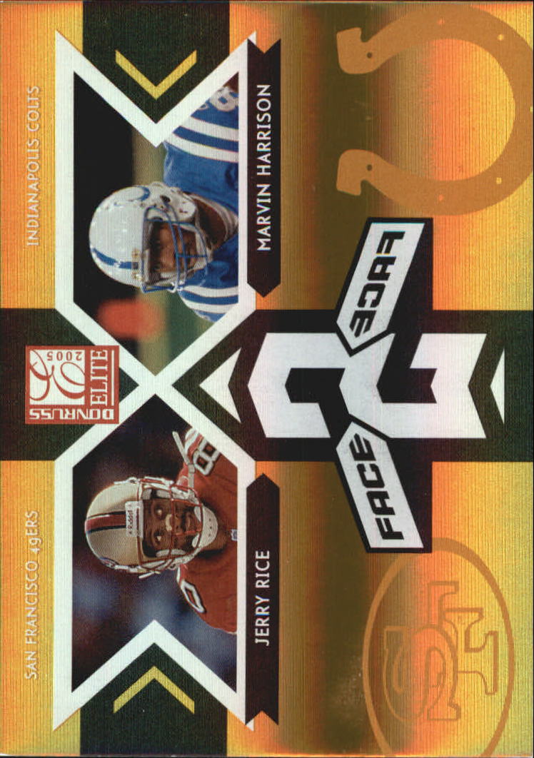 2005 Donruss Elite Face 2 Face Gold #CB15 Jerry Rice/Marvin Harrison