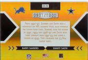 2005 Donruss Elite Face 2 Face Gold #CB20 Barry Sanders/Emmitt Smith back image