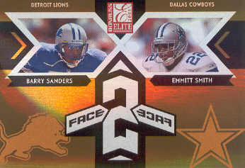 2005 Donruss Elite Face 2 Face Gold #CB20 Barry Sanders/Emmitt Smith front image