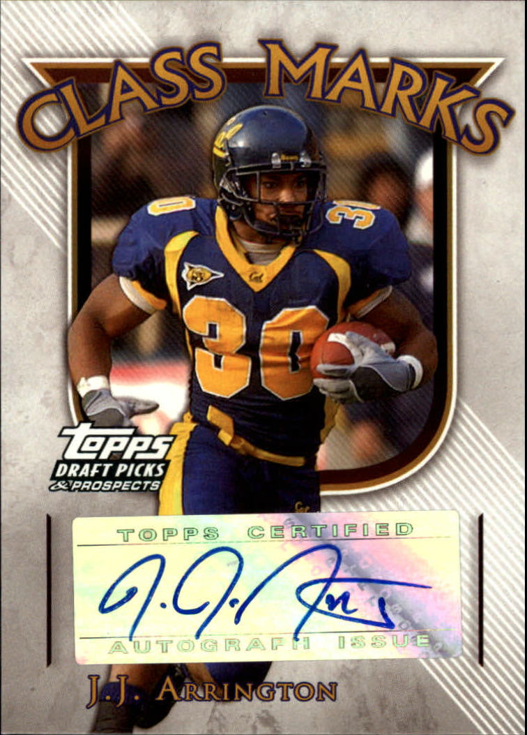 2005 Topps Draft Picks and Prospects Class Marks Autographs #CMJA J.J. Arrington E