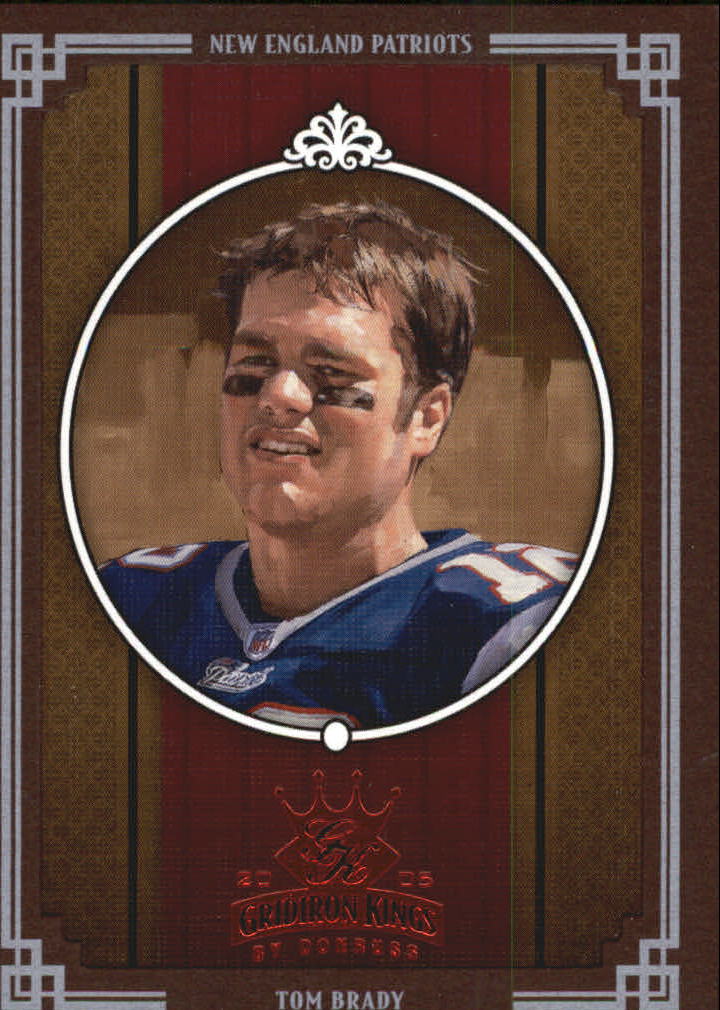 2005 Throwback Threads Gridiron Kings Framed Red #25 Tom Brady