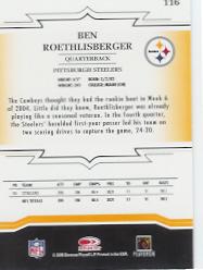 2005 Throwback Threads #116 Ben Roethlisberger back image