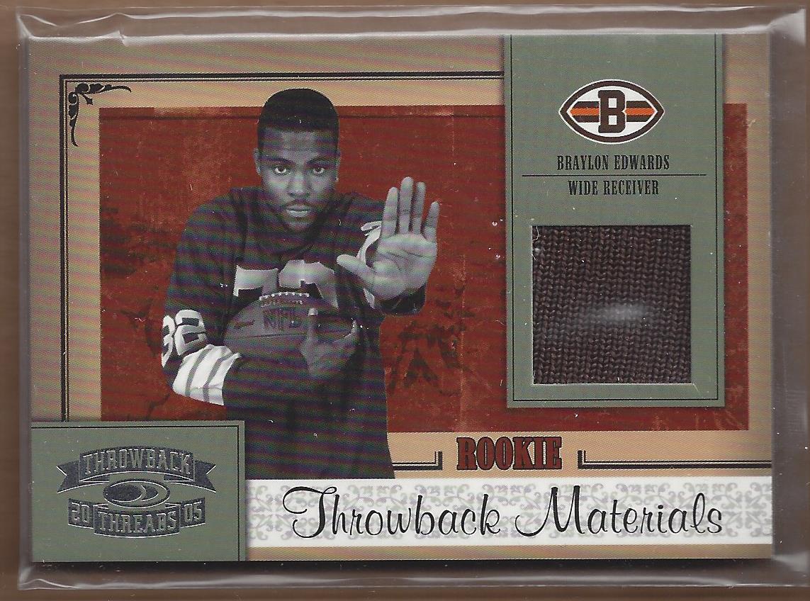 2005 Throwback Threads #205 Braylon Edwards JSY RC