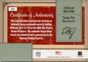 2005 Throwback Threads #206 Cadillac WIlliams JSY RC back image